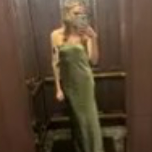 COPY - Third Form Rent the runway Satin tie back gown green strapless sz 6 & 4 … - Picture 8 of 8